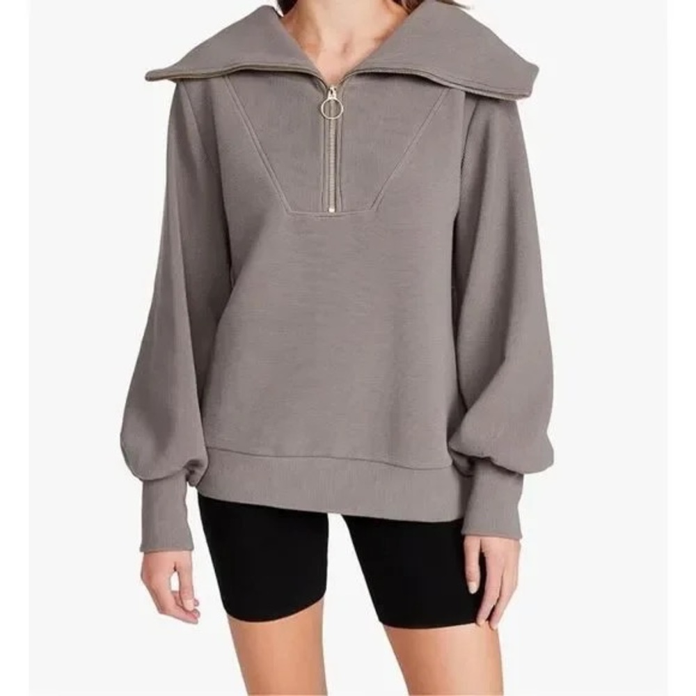Varley Mauve Quarter-Zip Pullover